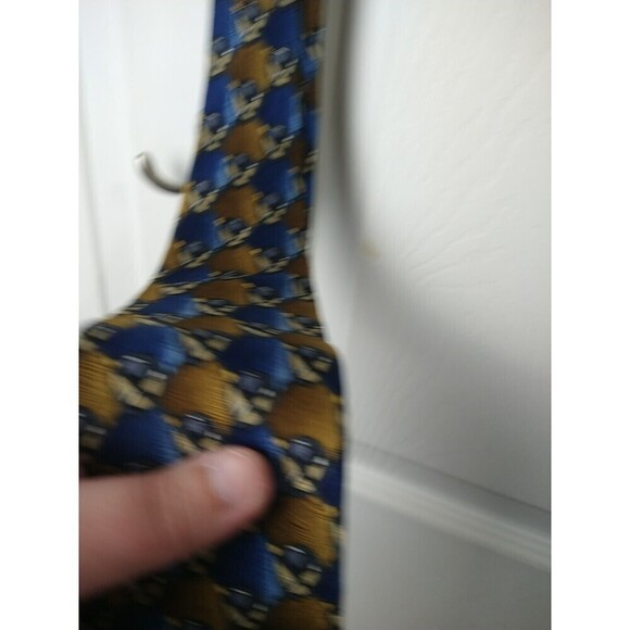 j garcia Blue Brown Artsy Never Swat A Fly Fourteen Collection Tie - Picture 4 of 8